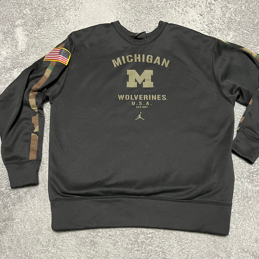 Nike Jordan Sweatshirt Mens Small Camo On-Field Crewneck Jumpman